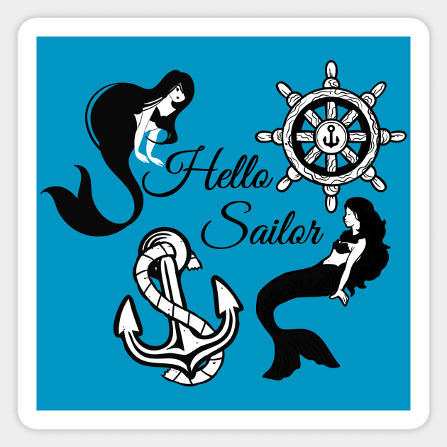 Hello Sailor Sticker by igorstarina@gmail.com